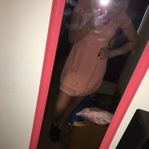 Orange all lace dress size Medium